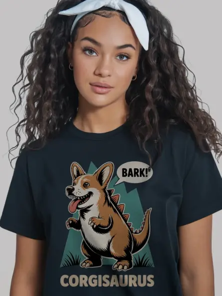 corgi dinosaur shirt