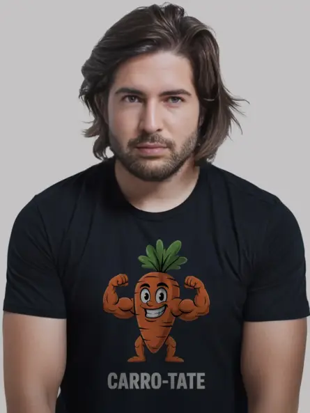 Funny Carrot T Shirt for Gym Lovers – Bold Meme Design Tee - Image 4