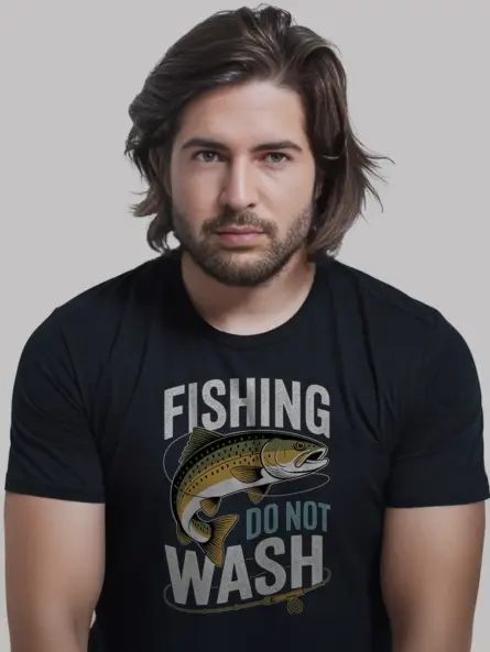 Lucky Fishing Shirt Do Not Wash – Bold Vintage Trout Tee - Image 2