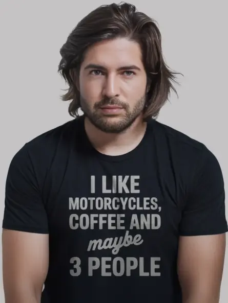 Funny Motorcycle Coffee T Shirt – Bold Tee for Sarcastic Bikers - Image 3