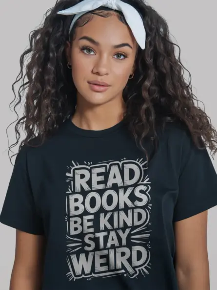 Read Books Be Kind Stay Weird Shirt – Grunge Tee for Alternative Bookworms - Image 3