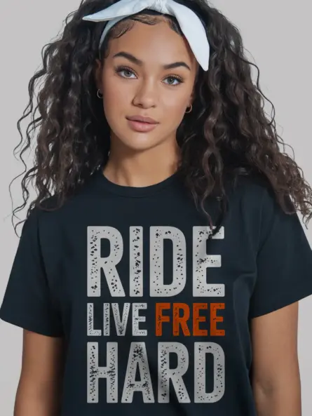 Ride Free Shirt – Bold Adventure Biker Graphic Tee - Image 3