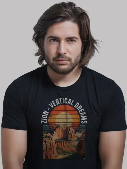 Epic Vintage Zion National Park T-Shirt – Vertical Dreams Graphic Tee - Image 3