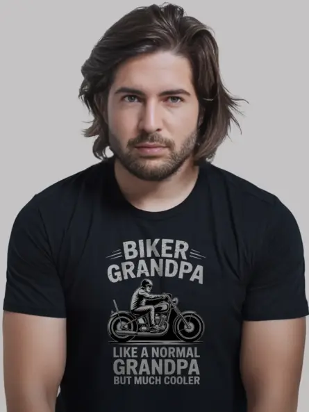 Biker Grandpa Shirt – Funny Gift Tee for Cool Motorcycle Grandpas - Image 3