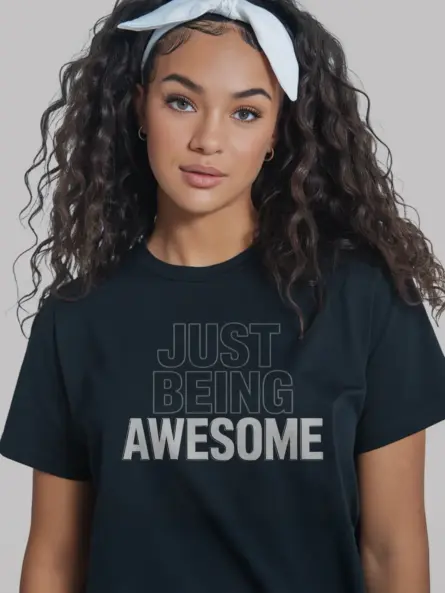 Block Letter Self Confidence T-Shirt – Just Being Awesome Tee - Image 2