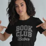 black shirt front – Book Club Babes – book club babes t-shirt