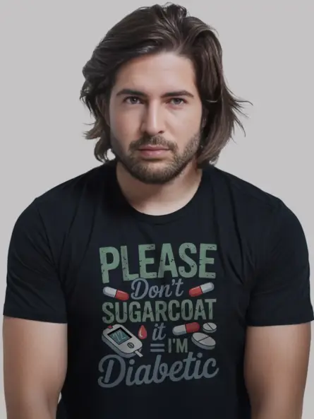 Funny Diabetic Shirt – Please Don’t Sugarcoat It Tee - Image 3