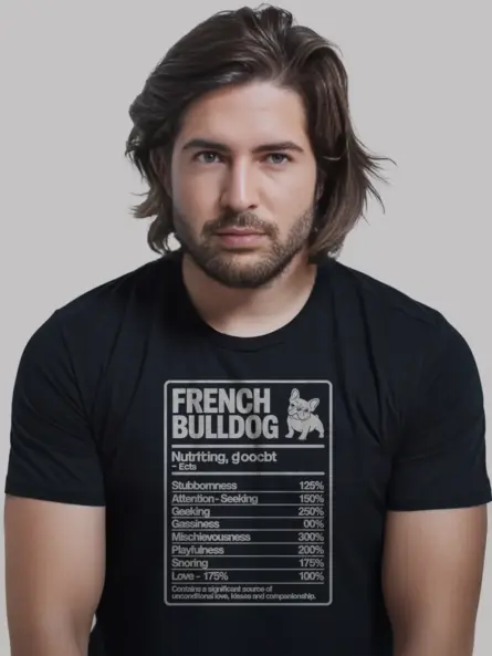 French Bulldog Nutrition Facts Shirt – Hilarious Dog Lover Tee - Image 3