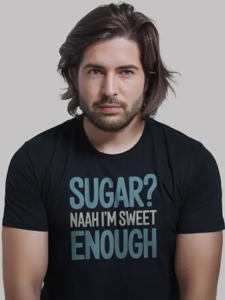 Sweet Enough Funny Diabetic T-Shirt – No Sugar Needed Sass Tee - Image 3