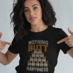 Black Front – NOTHING BUT HAPPINESS nothing but happiness shirt – front view