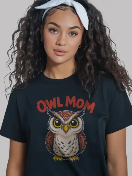 Owl Mom T-Shirt for Bird Lovers - Image 2