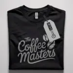 Front view Black Coffee Masters T-Shirt coffee masters t-shirt