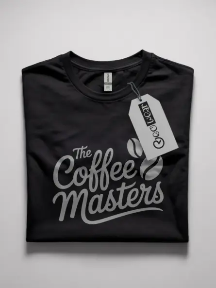 Front view Black Coffee Masters T-Shirt coffee masters t-shirt