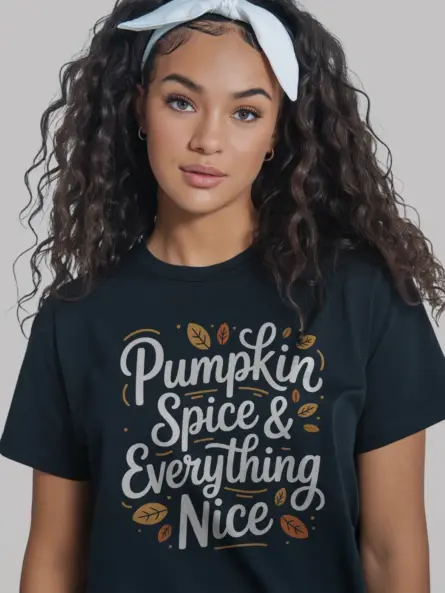 Pumpkin Spice T Shirt – Cozy Fall Quote Tee for Women - Image 3
