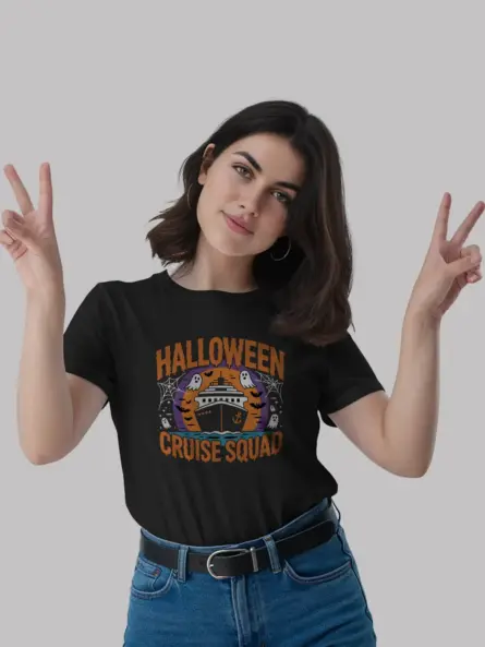 Black Halloween Cruise Squad T-Shirt Front View – halloween cruise squad t-shirt