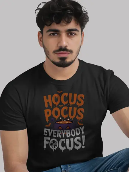 Hocus Pocus Focus Shirt – Funny Halloween Tee for Teachers and Moms - Image 3