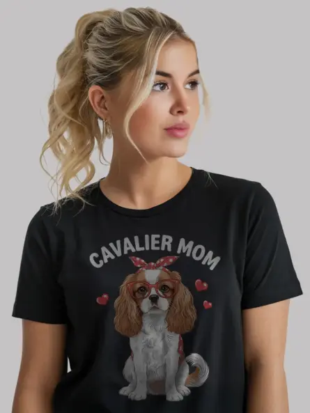 Trendy Cavalier Mom T-Shirt for Dog Lovers - Image 3