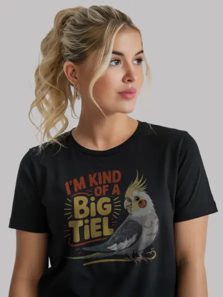 Funny Cockatiel T-Shirt for Parrot Lovers – “I’m Kind of a Big Tiel - Image 3