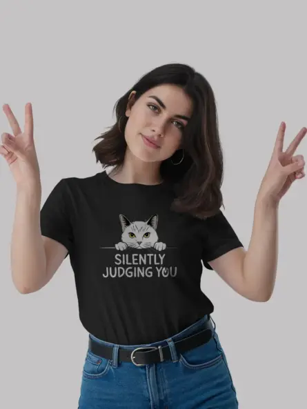 Funny Sphynx Cat tee Shirt – Silently Judging You Tee - Image 12