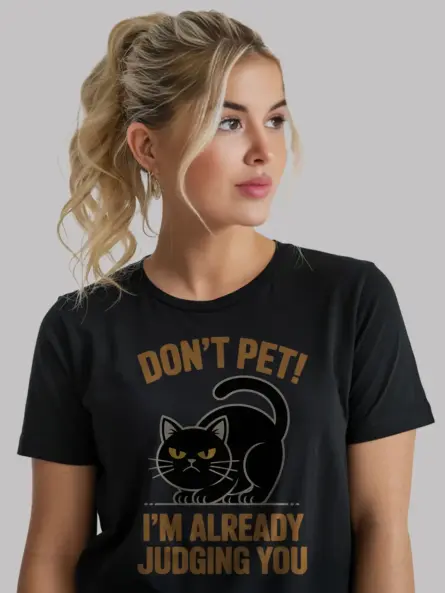Grumpy Cat Shirt – Funny Minimalist Design for Sarcastic Pet Lovers - Image 3