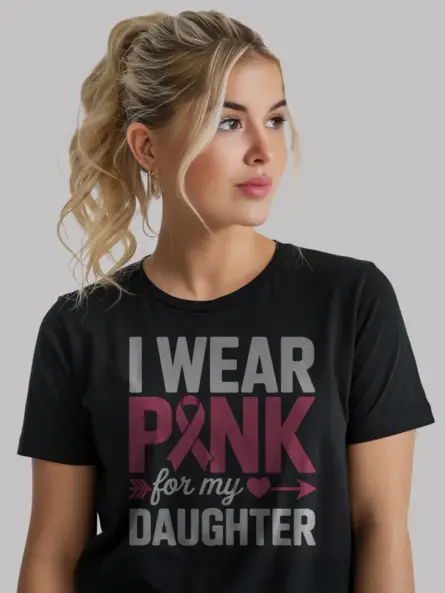 I Wear Pink for My Daughter Shirt – Bold Parent Support Tee - Image 2