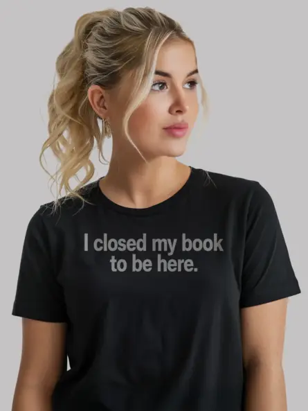 Introvert Book Shirt – Minimalist Dry Humor Tee for Readers - Image 3
