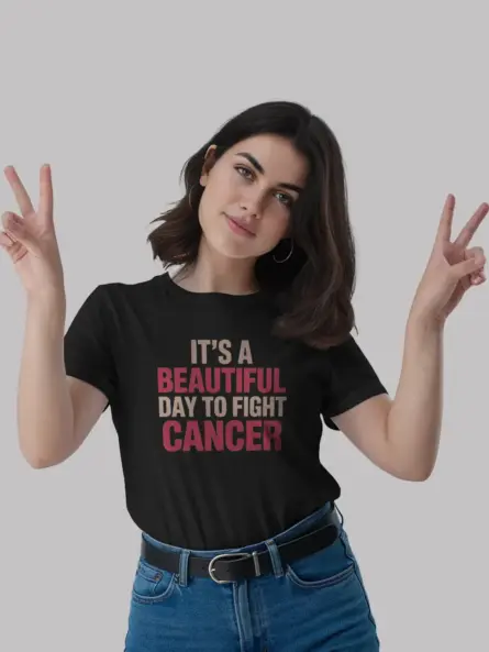 It's a Beautiful Day to Fight Cancer Shirt – Empowering Quote Tee - Image 2