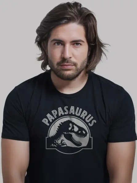 Papasaurus Dinosaur Dad T-Shirt – Funny Prehistoric Gift Tee - Image 3