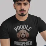 Black Shirt Front – Poodle Whisperer – poodle whisperer shirt – front view