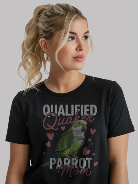 Qualified Quaker Parrot Mom T-Shirt - Image 6