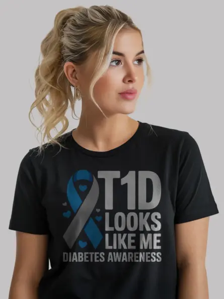 T1D Looks Like Me Shirt – Bold Diabetes Awareness Power Tee - Image 3