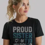 Black Front – Proud Sister of T1D Warrior t1d warrior shirt