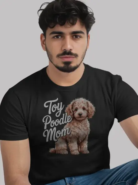 Toy Poodle Mom Shirt – Elegant Apricot Dog Lover Tee - Image 2
