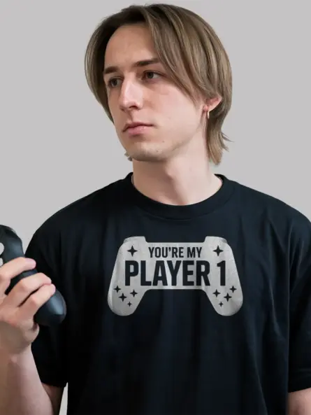 You're My Player 1 Gamer Couple Player 1 T-Shirt - Image 6