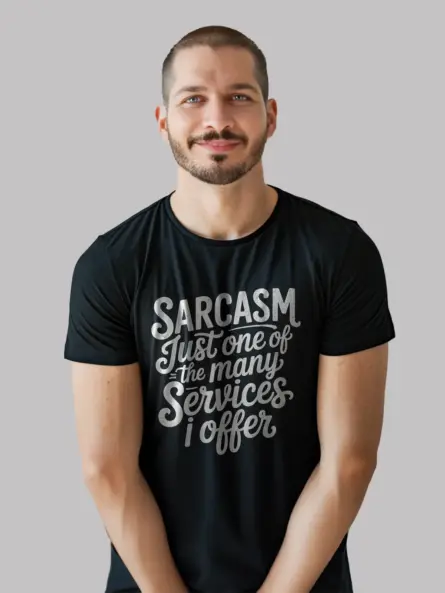 black sarcasm just one of the many shirt front view sarcasm t shirt for teens