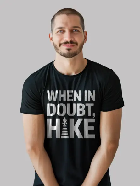 Inspirational Hiking Sayings T-Shirt for Nature Wellness Fans - Image 3