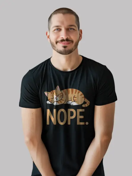 Not Today Cat Shirt – Funny Lazy Orange Tabby Graphic Tee - Image 3