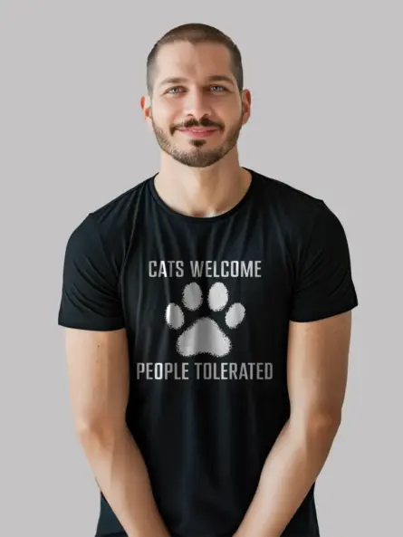Antisocial Cat Mom Shirt – Cats Welcome Funny Tee - Image 3