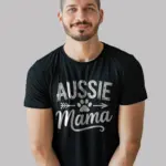 Black Shirt Front – Aussie Mama – aussie mama shirt – front view