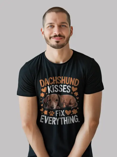 Dachshund Kisses Shirt – Sweet Floral Dog Mom Gift Tee - Image 12