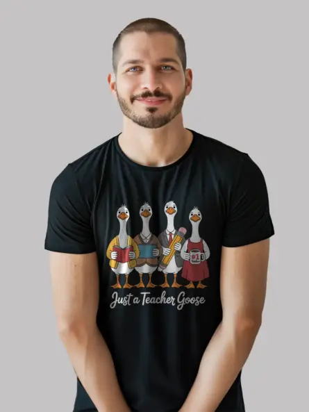 Funny Teacher Goose Shirt – Quirky Back to School Tee - Image 3