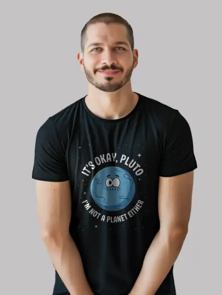 Funny Pluto Not a Planet T-Shirt – Space Meme Tee - Image 3