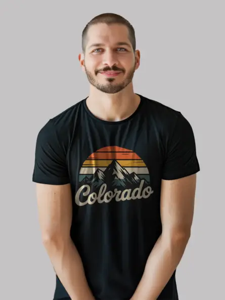 Retro Colorado Mountain T-Shirt for Outdoor Adventure Fans - Image 3