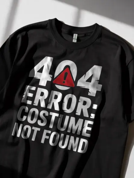 Black Shirt – 404 Error Costume Not Found T-Shirt