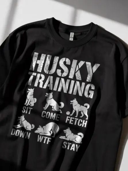 Funny Husky T Shirt – Sarcastic Anti Obedience Dog Trainer Gift - Image 2