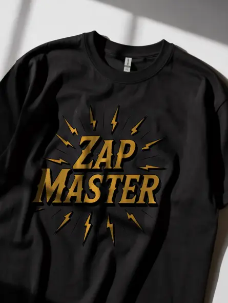 Master Electrician T-Shirt – Vintage Zap Master Graphic Tee - Image 2