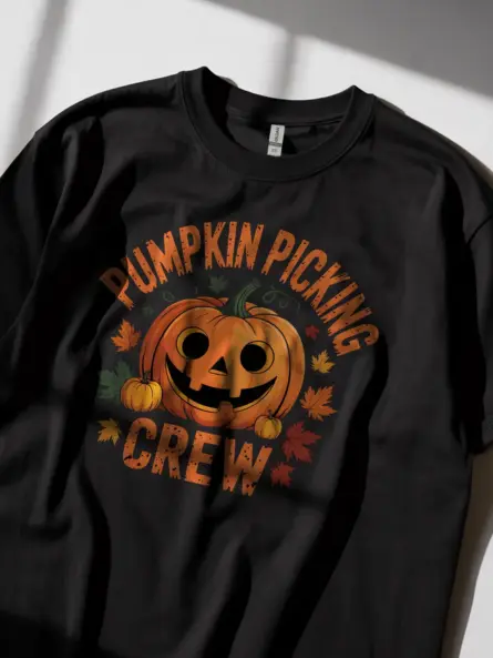 Black lifestyle – Family Matching Pumpkin Patch Tee – pumpkin picking crew t-shirt