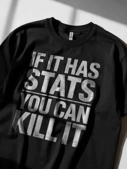 RPG Stats T-Shirt – If It Has Stats You Can Kill It Tee - Image 3