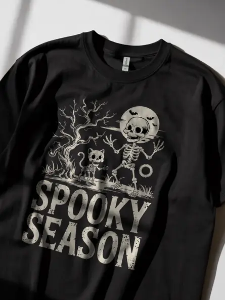Adorable Spooky Season Ghost T-Shirt – Family-Friendly Halloween Fun - Image 2