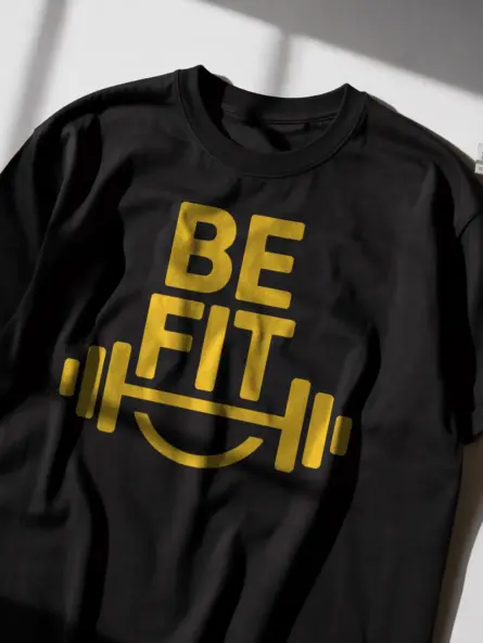 Motivational Be Fit T Shirt for Gym Lovers | Minimalist Fitness Tee - Image 2